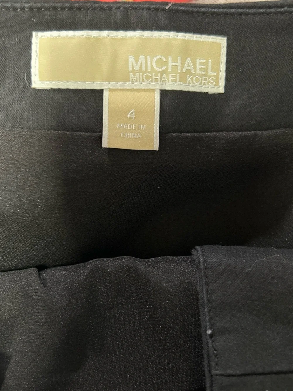 Michael Kors Black Double-Button Mini Skirt